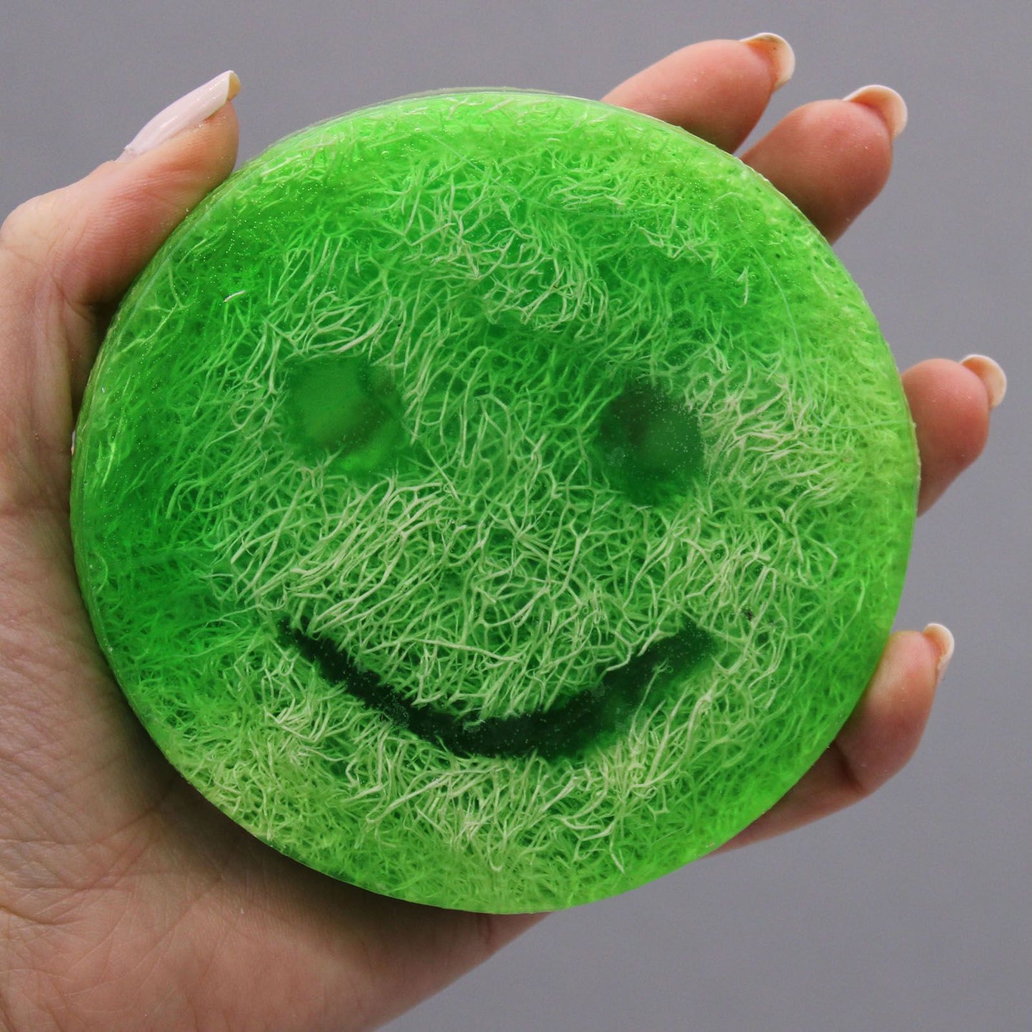 Happy Scrub Soap Raspberry & Pomegranate Smiley Loofah