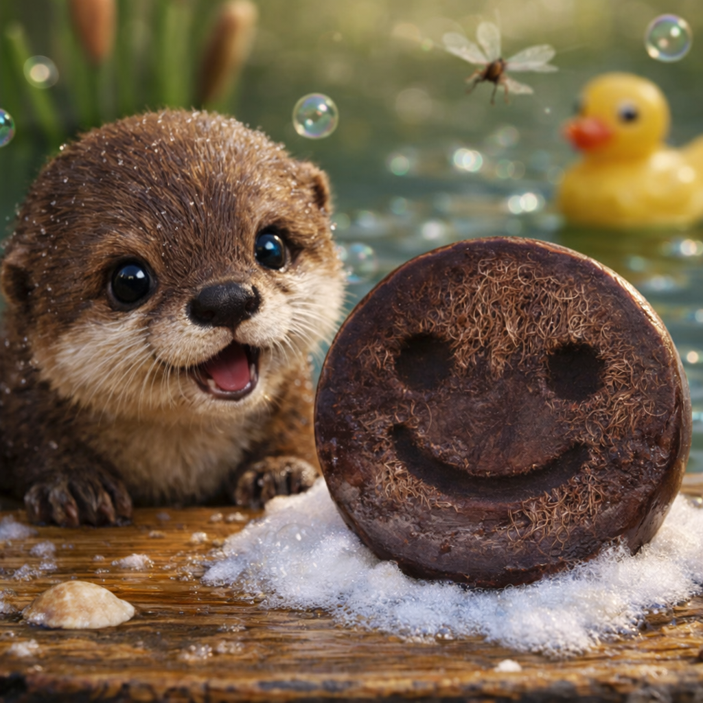 Happy Scrub Soap Coconut Smiley Loofah