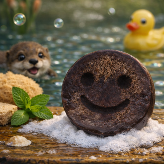 Happy Scrub Soap Coconut Smiley Loofah