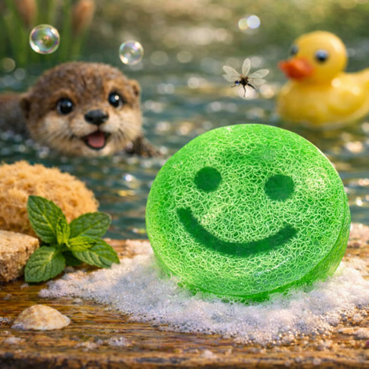 Happy Scrub Soap Mango Smiley Loofah
