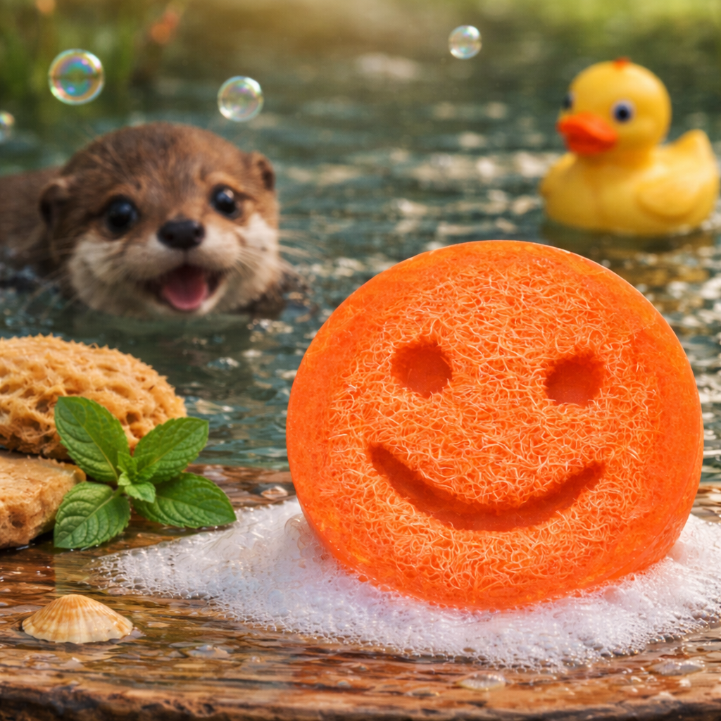 Happy Scrub Soap Grapefruit Smiley Loofah