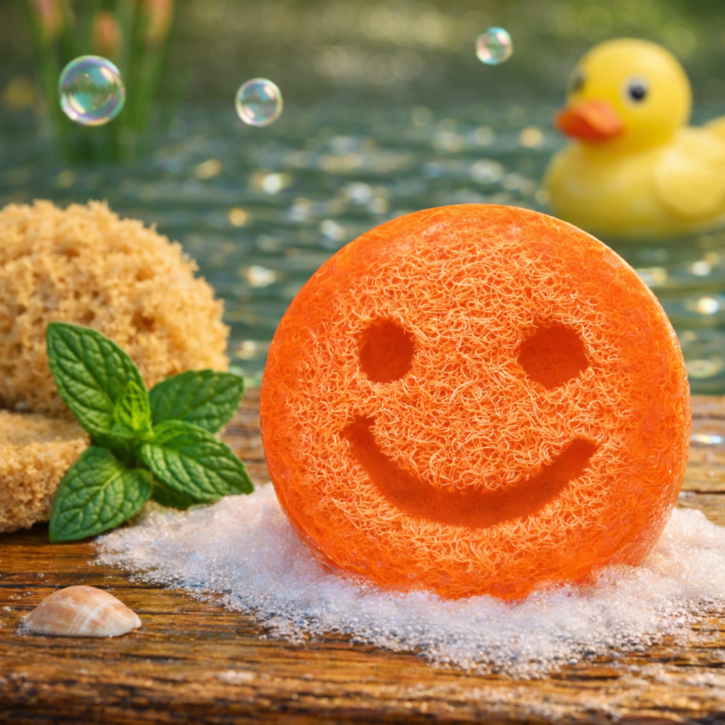 Happy Scrub Soap Grapefruit Smiley Loofah