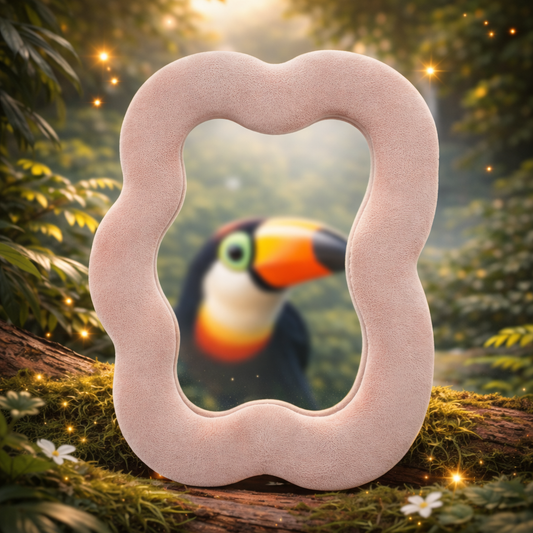 Pebble Soft Squiggly Mirror – Rose Blush Kids Mirror