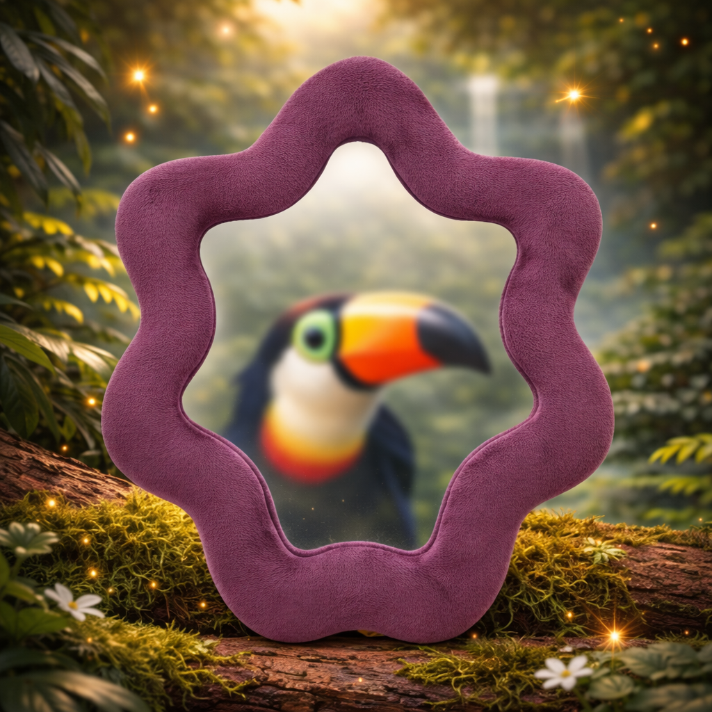 Soft Squiggly Star Mirror – Mauve Kids Mirror