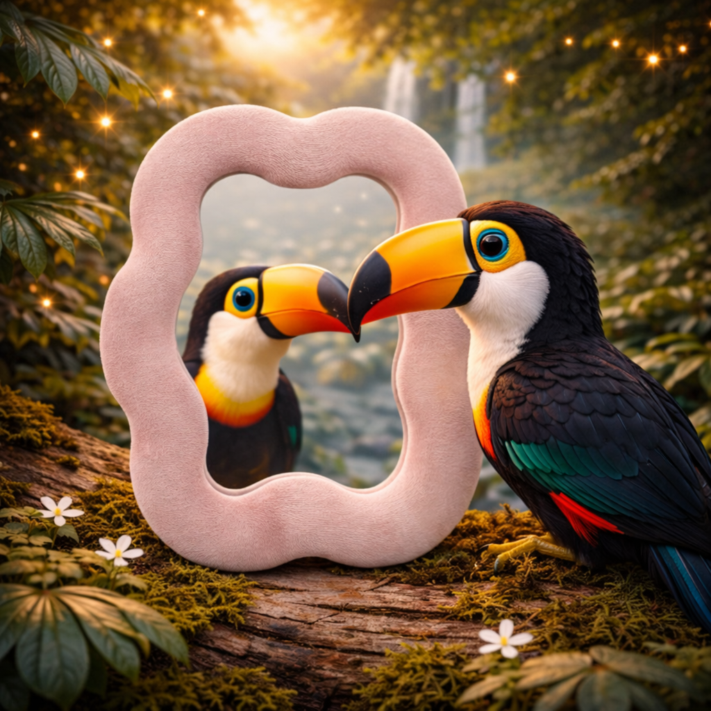 Pebble Soft Squiggly Mirror – Rose Blush Kids Mirror