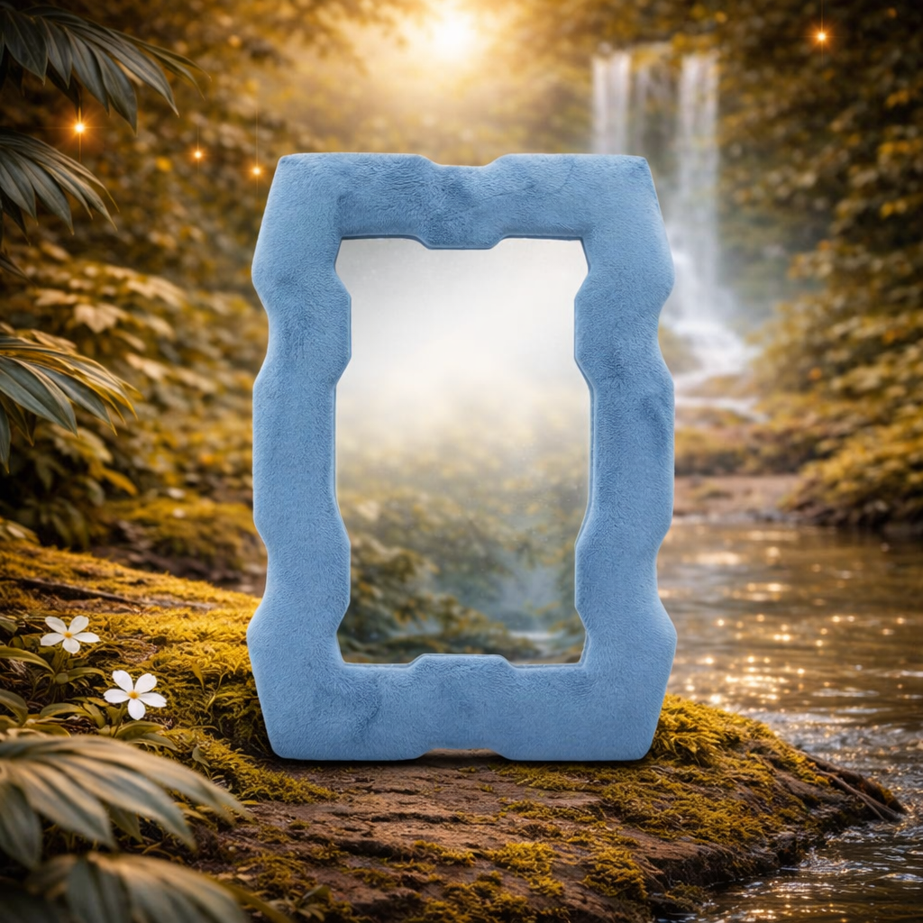 Soft Squiggly Mirror Chunky Frame – Royal Blue Kids Mirror