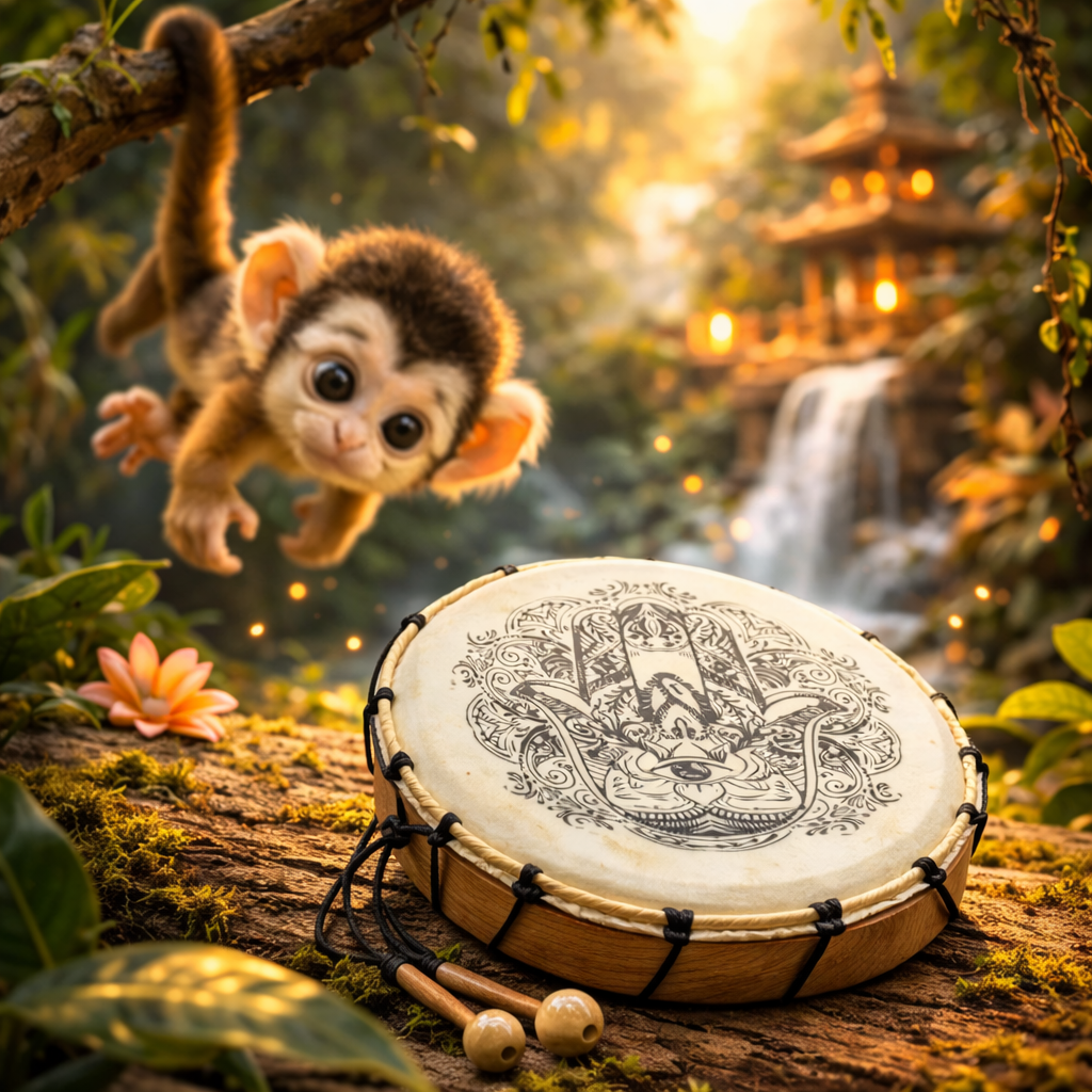 Jungle Rhythm Drum – Hamsa Design