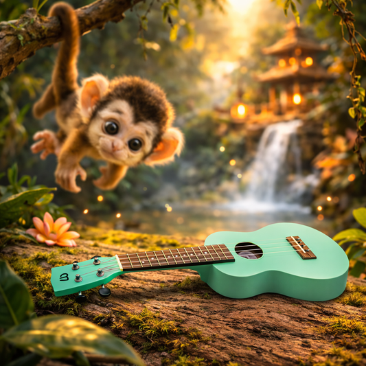 Happy Jungle Ukulele – Turquoise Finish