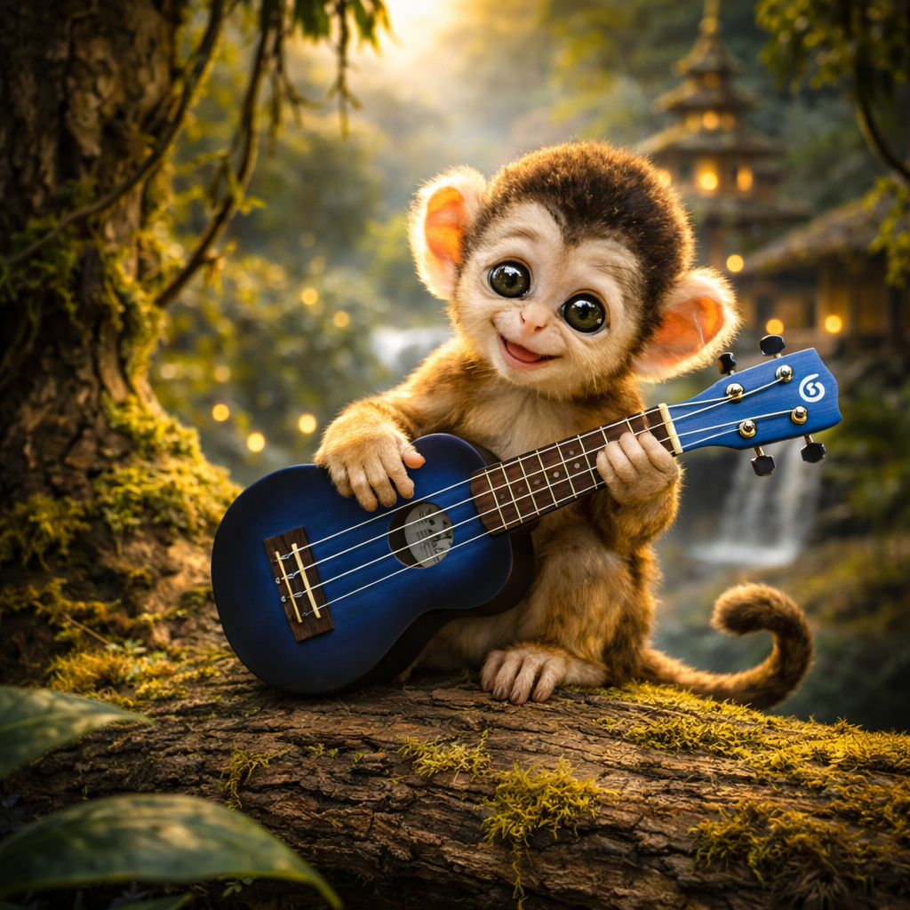 Happy Jungle Ukulele – Blue Sunburst