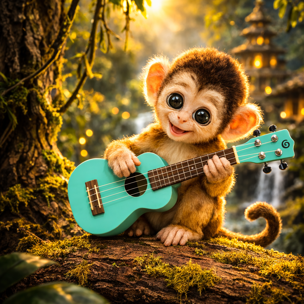 Happy Jungle Ukulele – Turquoise Finish