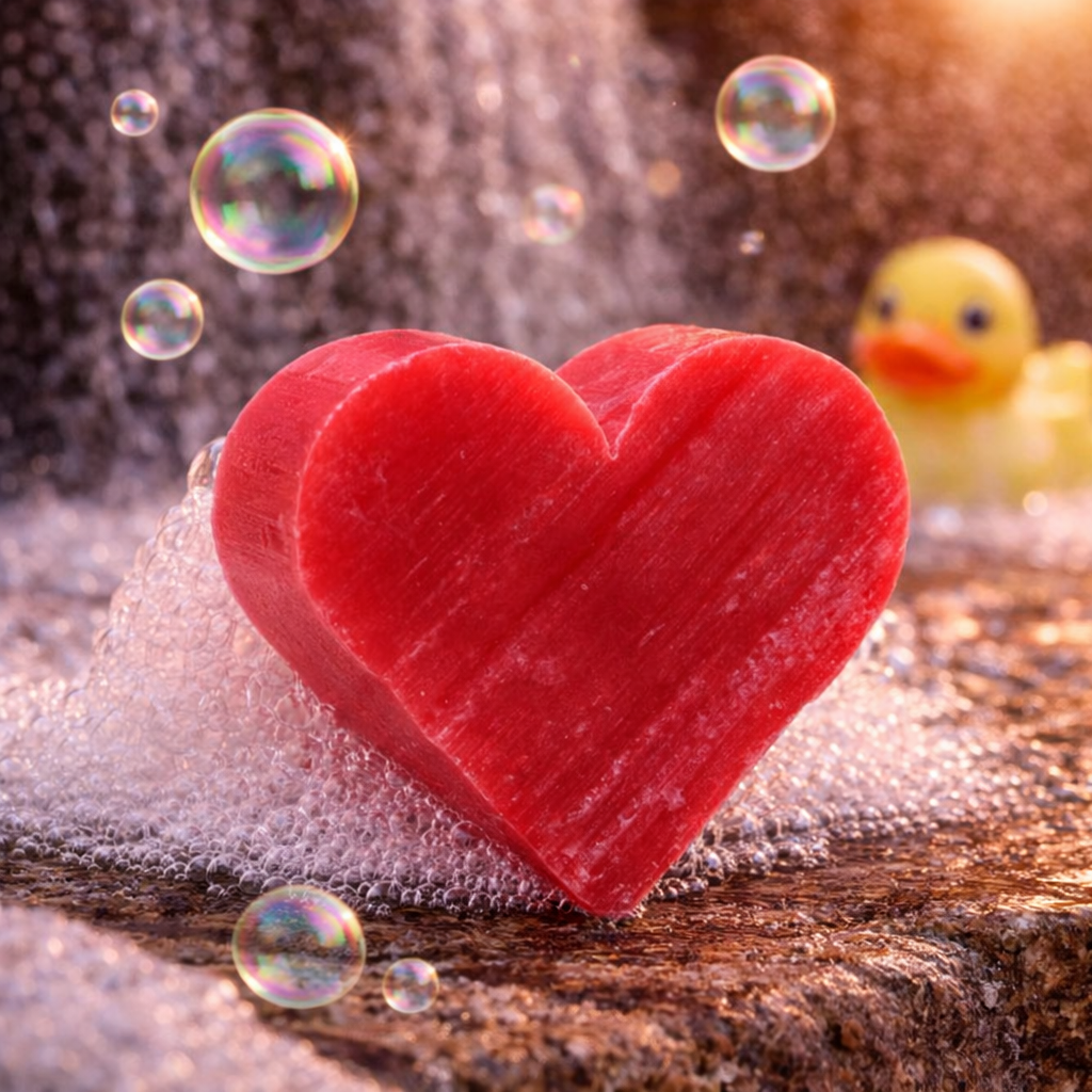 Raspberry Heart Soap (set of 10)