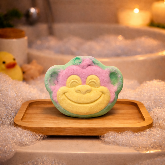 Monkey Bath Bomb for Kids – Guava & Strawberry
