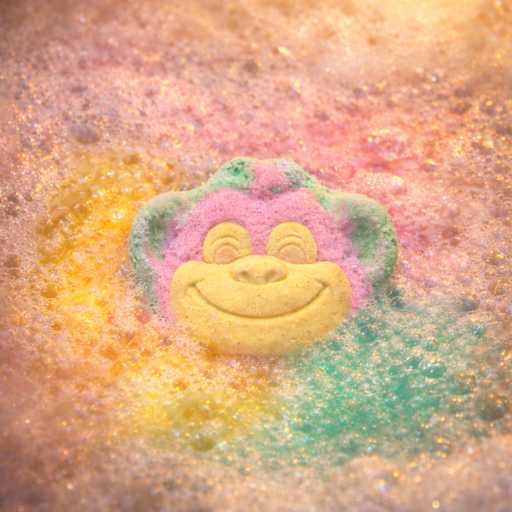 Monkey Bath Bomb for Kids – Guava & Strawberry