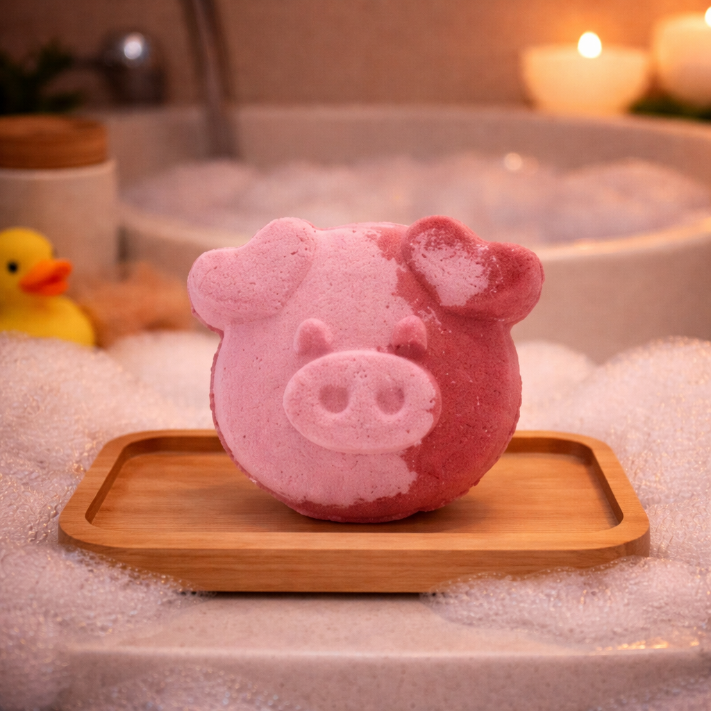 Pig Bath Bomb for Kids – Vanilla Cupcake