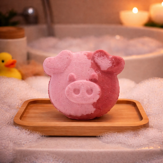 Pig Bath Bomb for Kids – Vanilla Cupcake