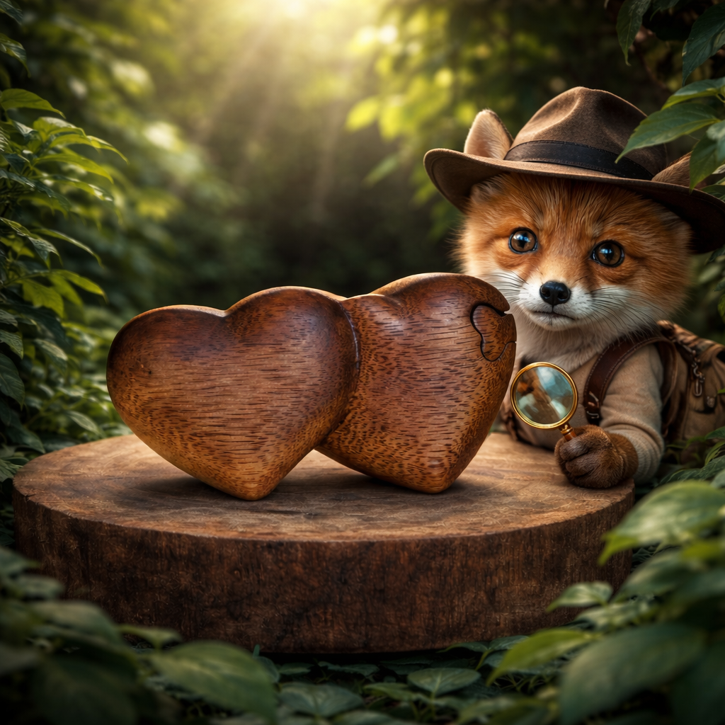 Twin Hearts Magic Puzzle Box for Kids