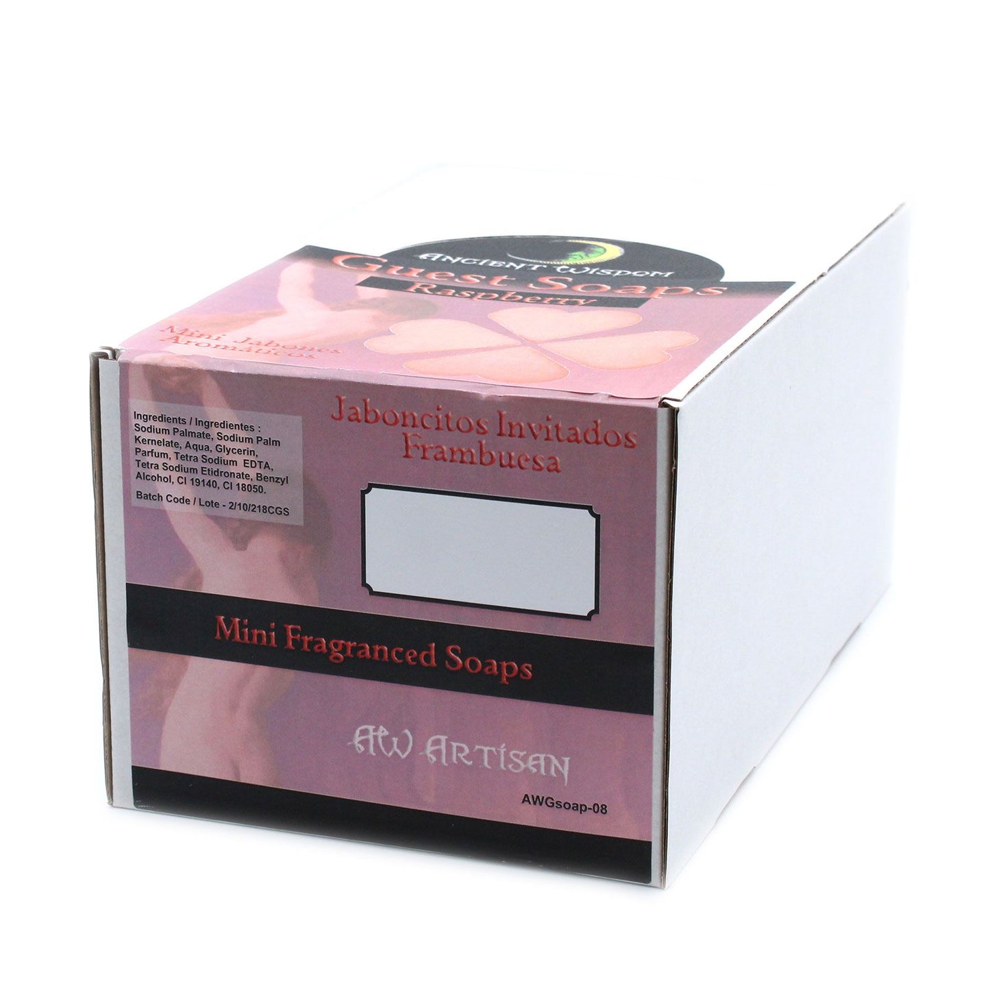 Raspberry Heart Soap (set of 10)