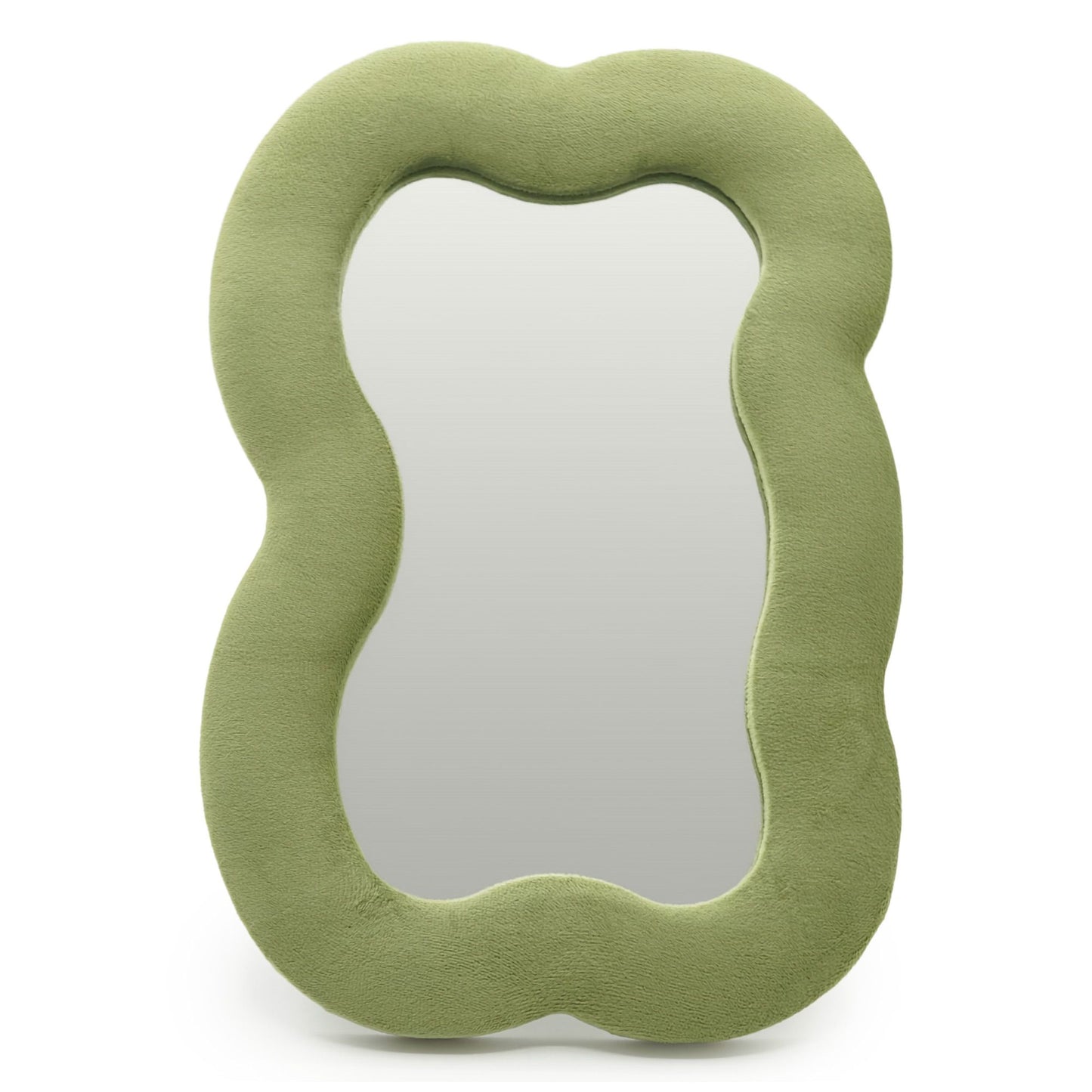 Soft Squiggly Large Cloud Mirror – Moss Green Kids Mirror